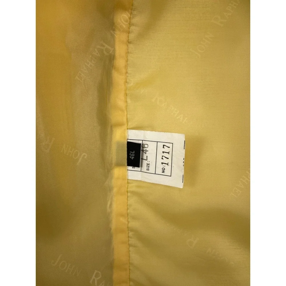 John‎ Raphael Platinum Men's 46L 38x32 Yellow Plaid 3 Piece Suit Milano Elegant